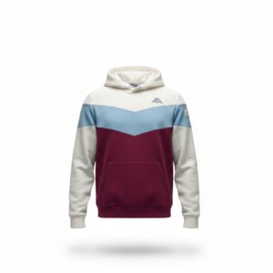 Sudadera de hombre Kappa Boxamo con capucha algodón roja y blanca