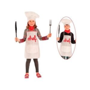 Conjunto de Disfraz de Cocinero Infantil Carnival Toys con Delantal, Gorro y Accesorios para Juego de Imitación