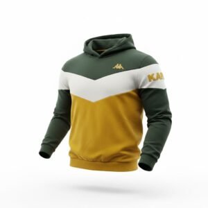 Sudadera de hombre Kappa Boxamo con capucha algodón amarilla y verde