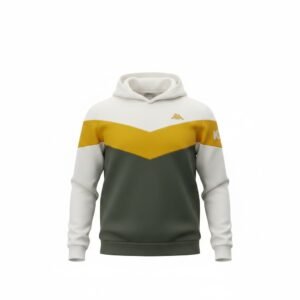 Sudadera de hombre Kappa Boxamo con capucha algodón verde y blanca