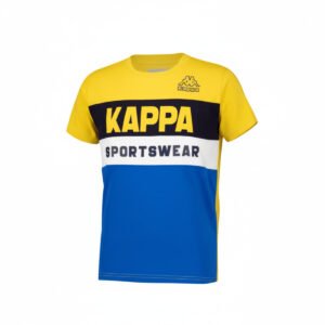 Camiseta de niños Kappa 381V83W A0B amarilla manga corta 100% Algodón
