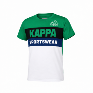 Camiseta de niños Kappa 381V83W A08 verde manga corta 100% Algodón